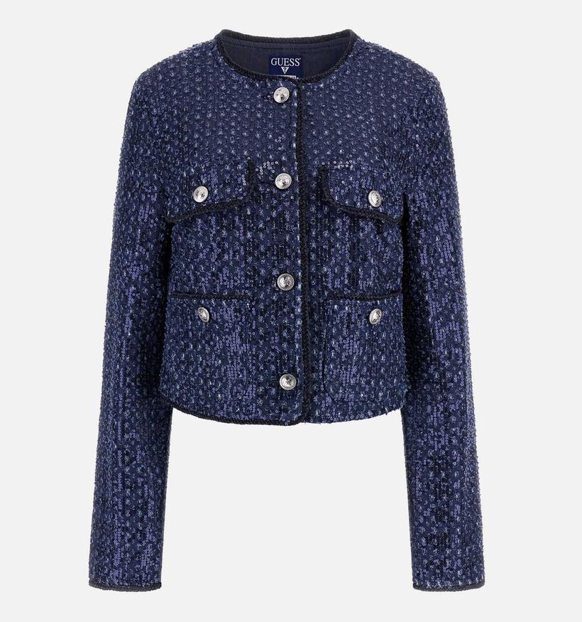 Guess Donkerblauwe Jas Bouclé Guess Donkerblauwe Jas Bouclé voor dames (364390)