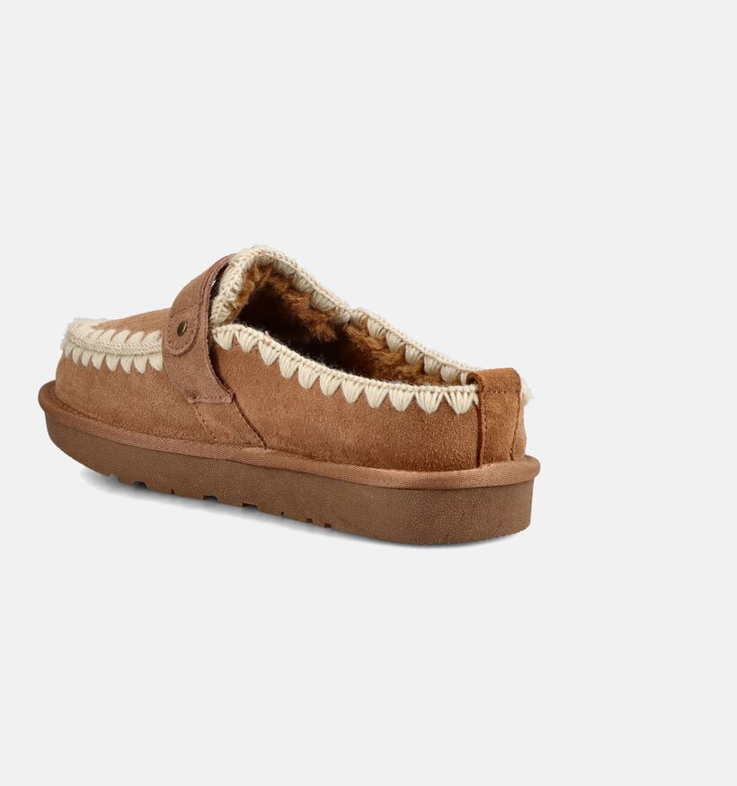 Laurent David Bruine Mocassin Pantoffels met Lichtbeige Sierstiksels voor dames (380863)