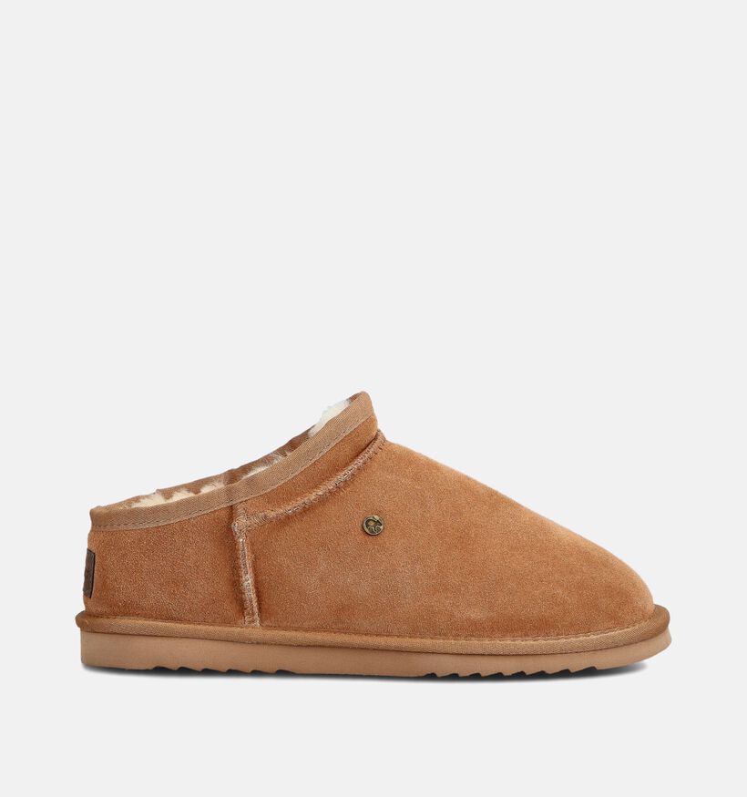 Warmbat Conner Pantoufles ferm&eacute;es en Cognac pour hommes (379304)