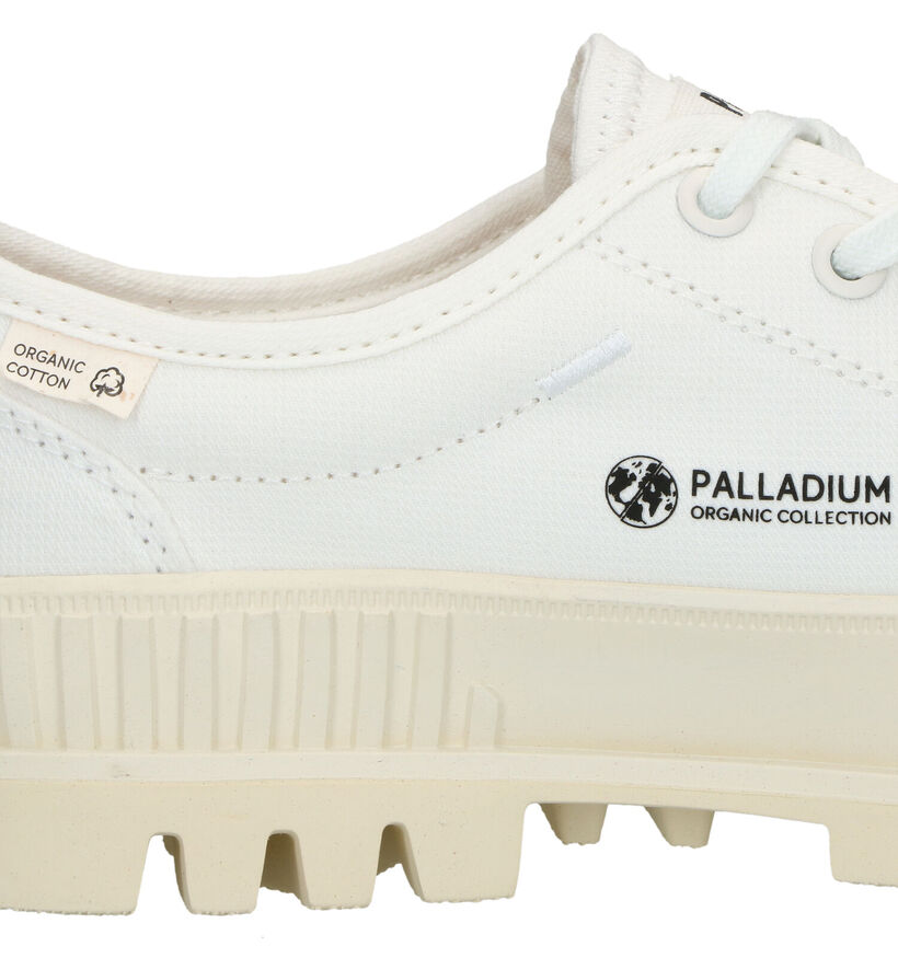 Palladium Pallashock Witte Veterschoenen voor dames (320205) - geschikt voor steunzolen