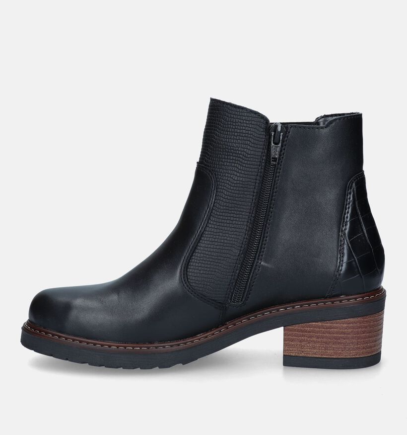 Remonte Bottillons avec talon carré en Noir pour femmes (331586)