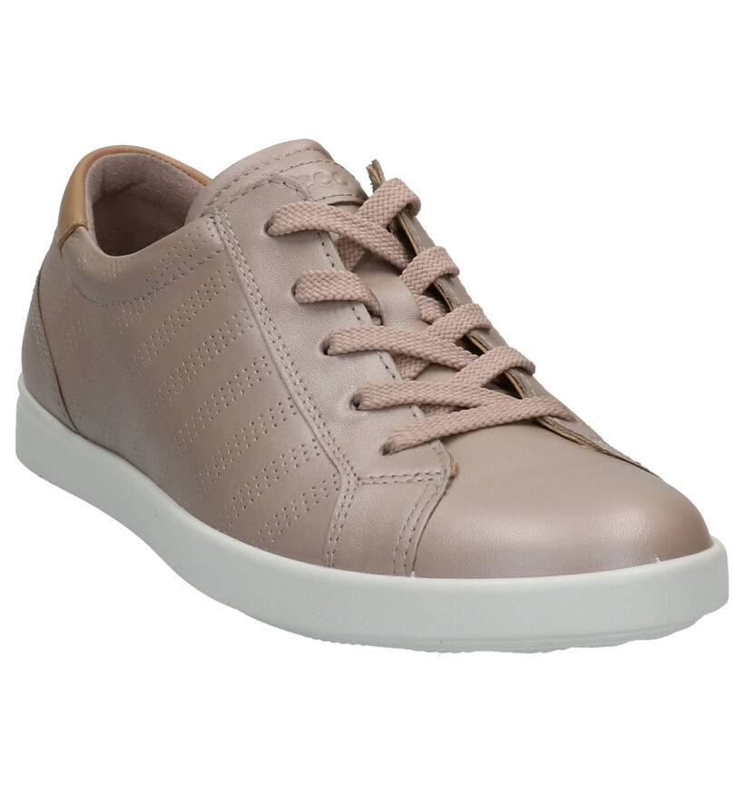 ECCO Leisure Chaussures à Lacets en Ecru en cuir (287317)
