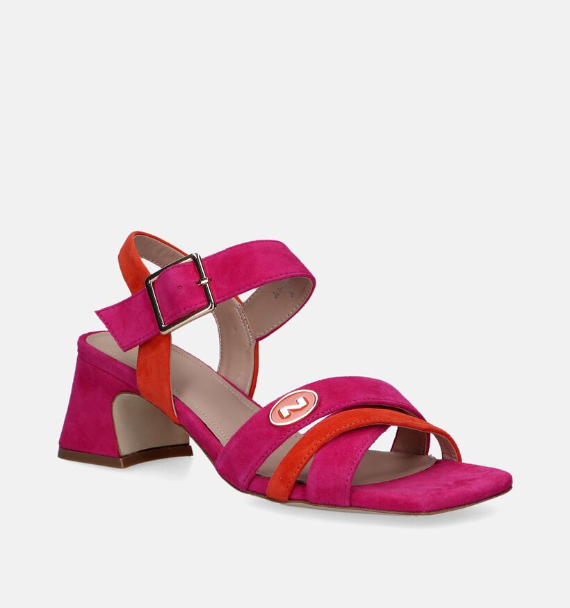 Nathan-Baume Sandales à talons en Fuchsia pour femmes (340354)