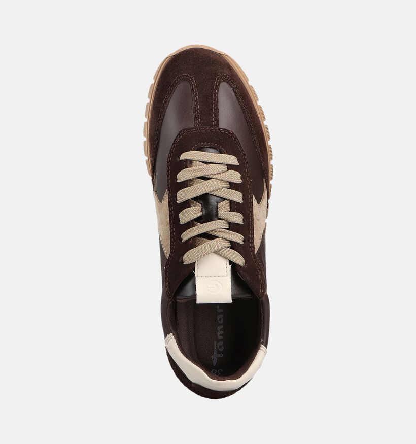 Tamaris Donkerbruine Sneakers voor dames (360602) - geschikt voor steunzolen