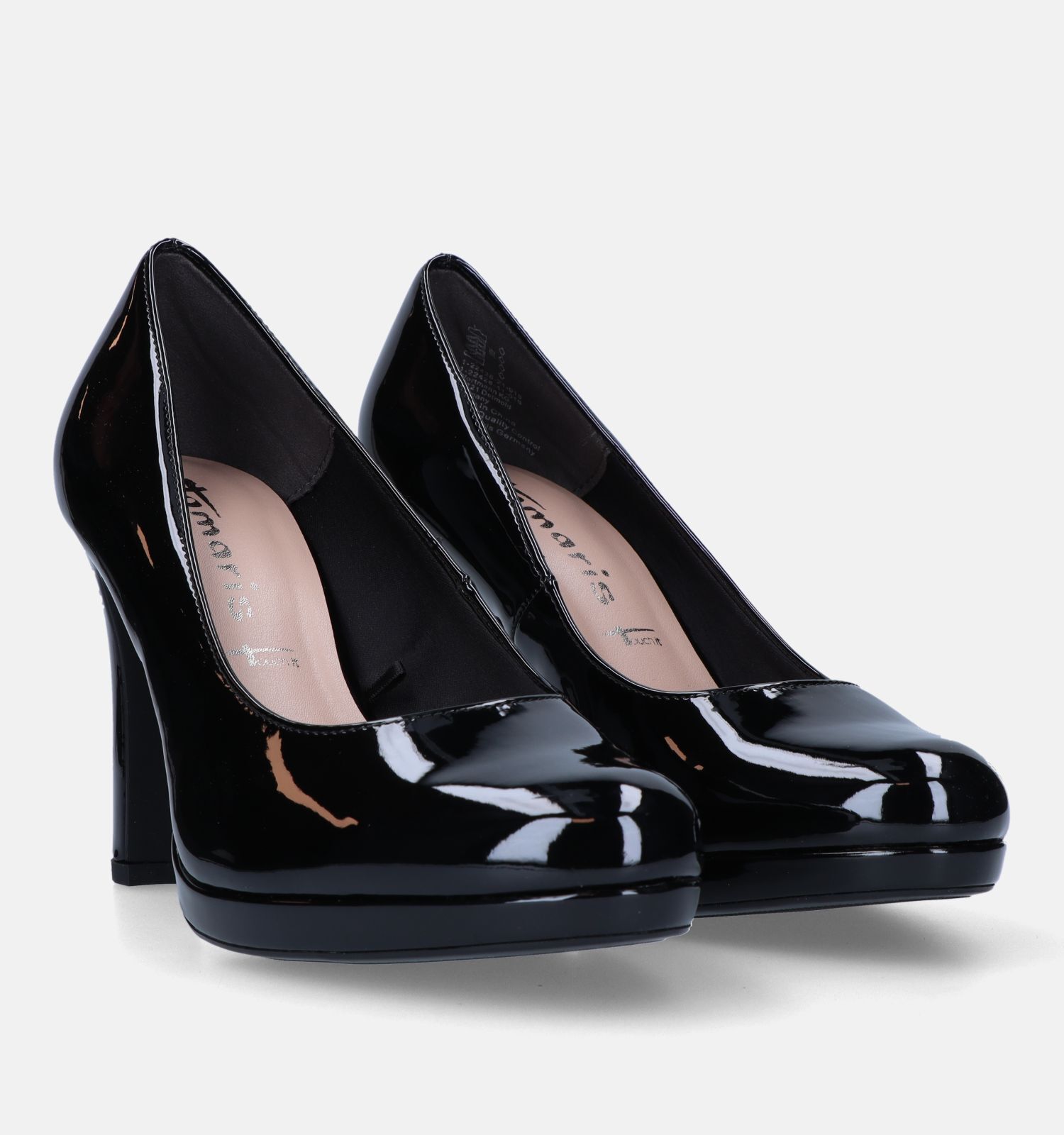 Zwarte lak pumps dames store