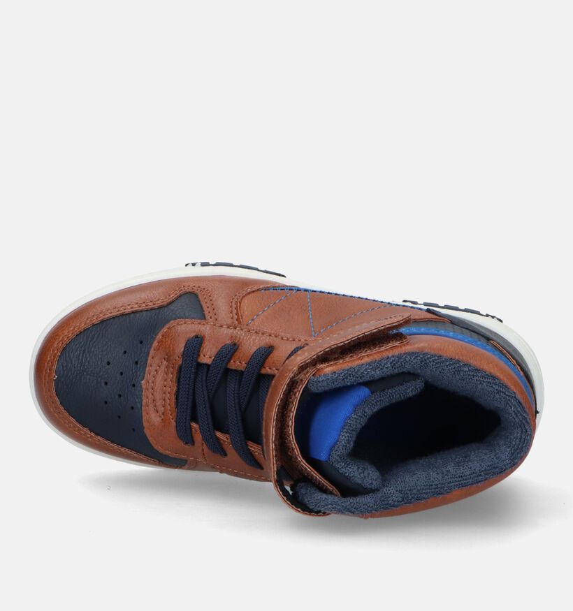 Milo & Mila Chaussures hautes en Cognac pour garçons (329420)