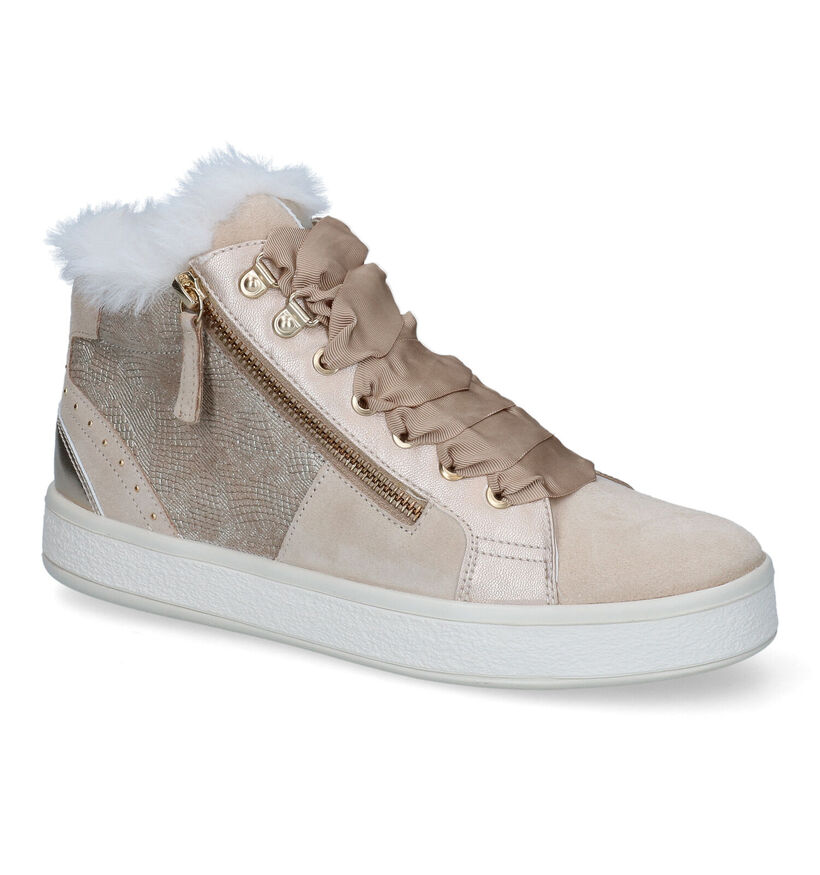 Geox Leelu Beige Sneakers in kunstleer (316137)