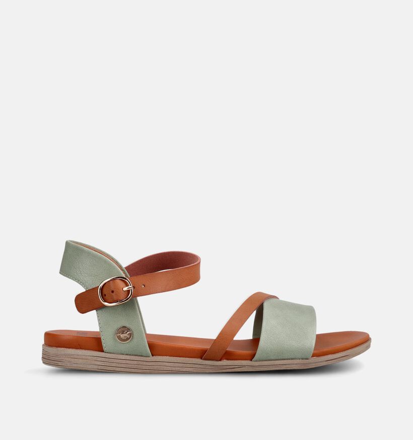 Mustang Sandales plates en Vert pour femmes (372128)