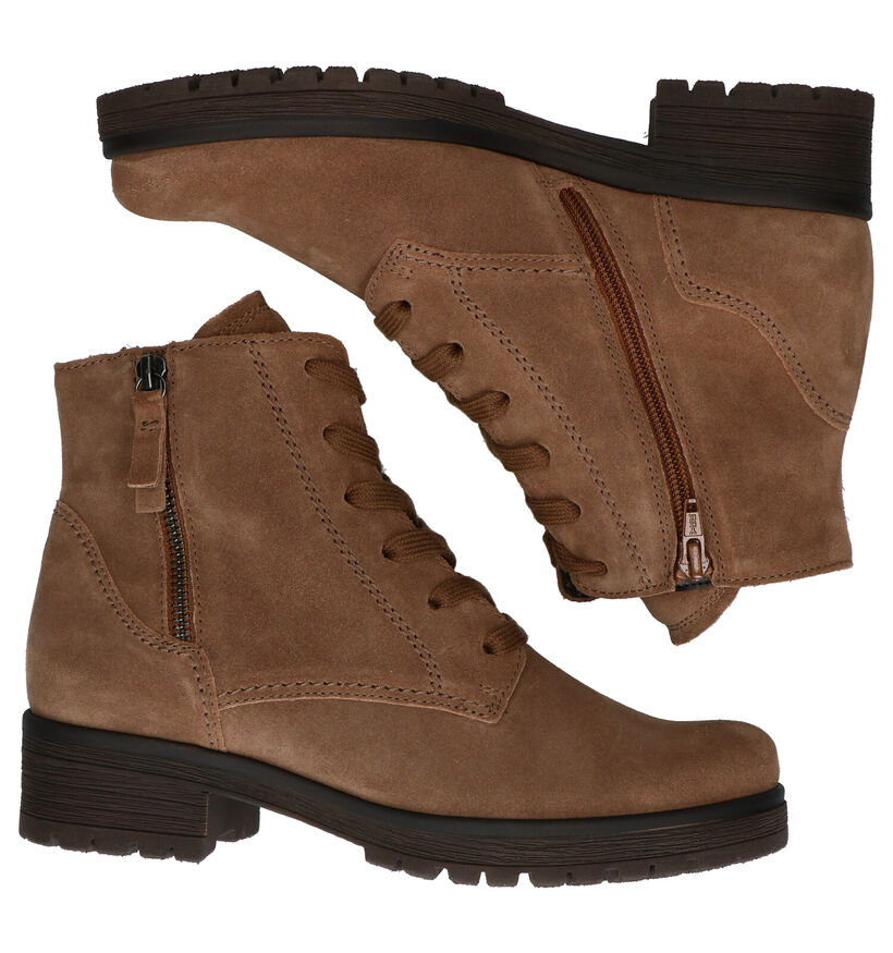 Gabor OptiFit Bottines en Taupe en nubuck (282403)