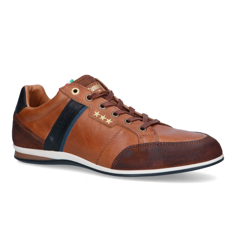 Pantofola d'Oro Roma Chaussures à lacets en Cognac pour hommes (322042) - pour semelles orthopédiques