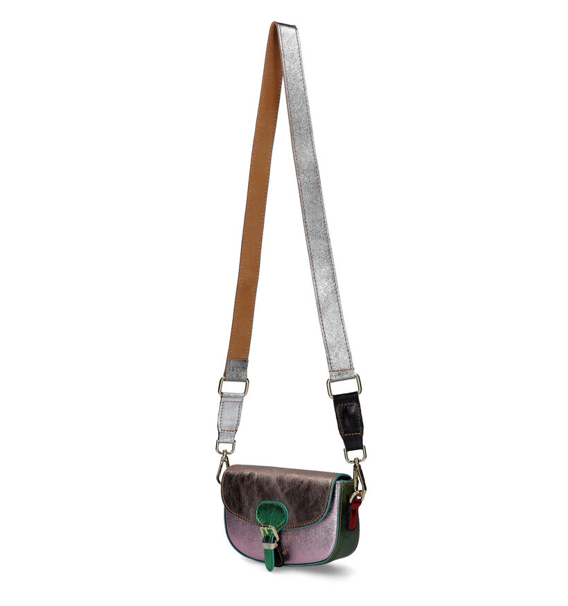 Via Limone Veelkleurige Bronze Crossbody Tas in leer (333725)