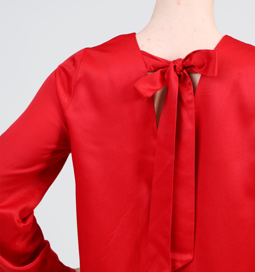 Vero Moda Roselia Robe satinée en Rouge pour femmes (349038)
