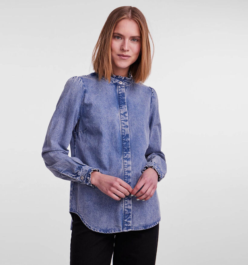 Pieces Judo Blauwe Jeans Hemd voor dames (332313)