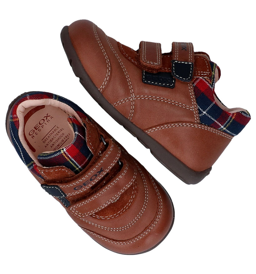 Geox Kaytan Chaussures pour bébé en Cognac en textile (278315)