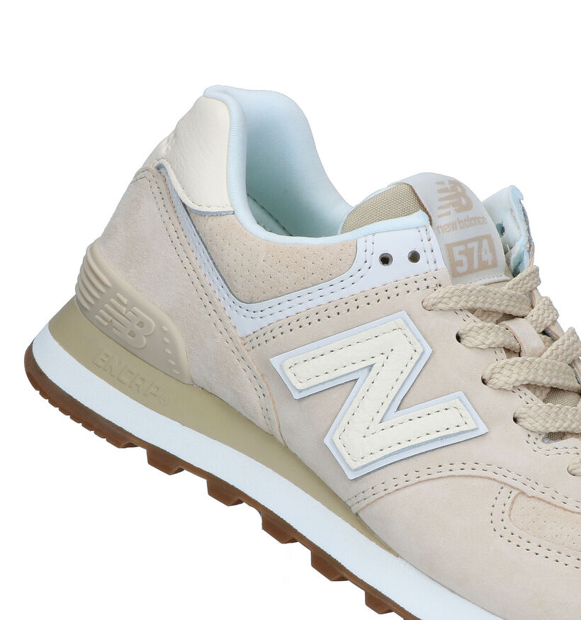 New Balance WL 574 Baskets en Vert pour femmes (349411) - pour semelles orthopédiques