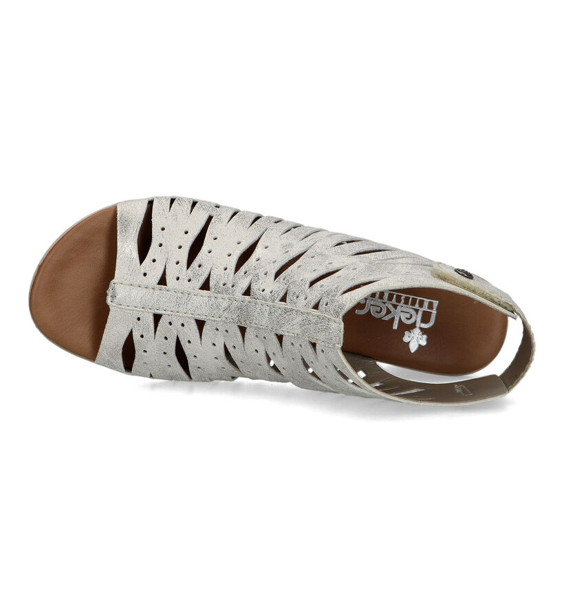 Rieker Zilveren Sandalen met blokhak voor dames (339085)
