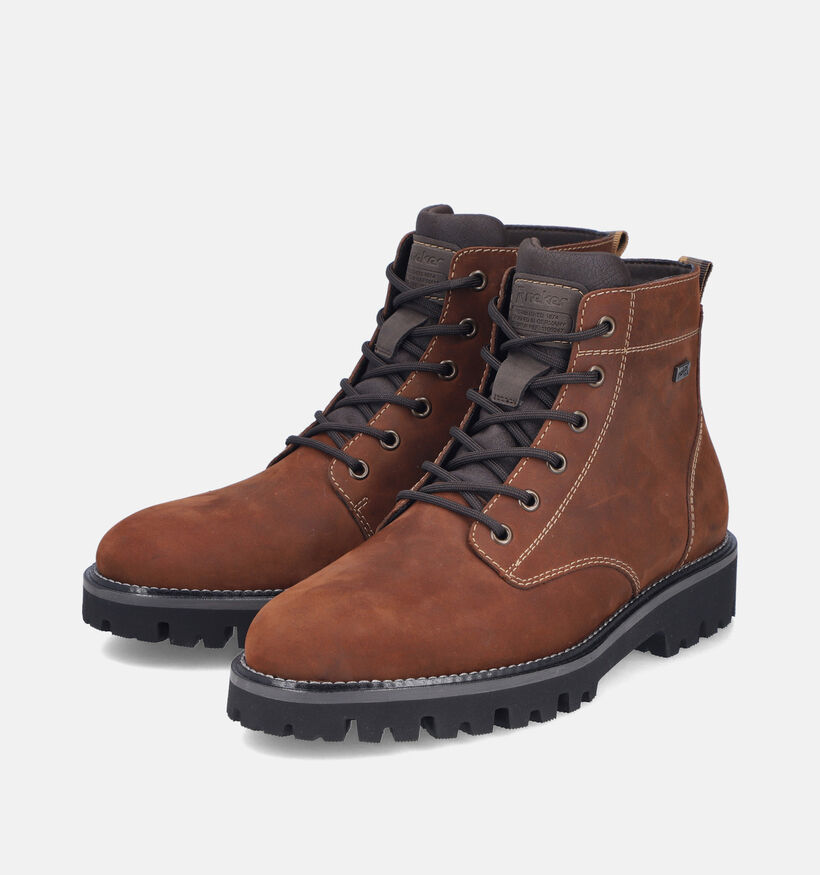 Rieker Donkerbruine Veterboots voor heren (379817)