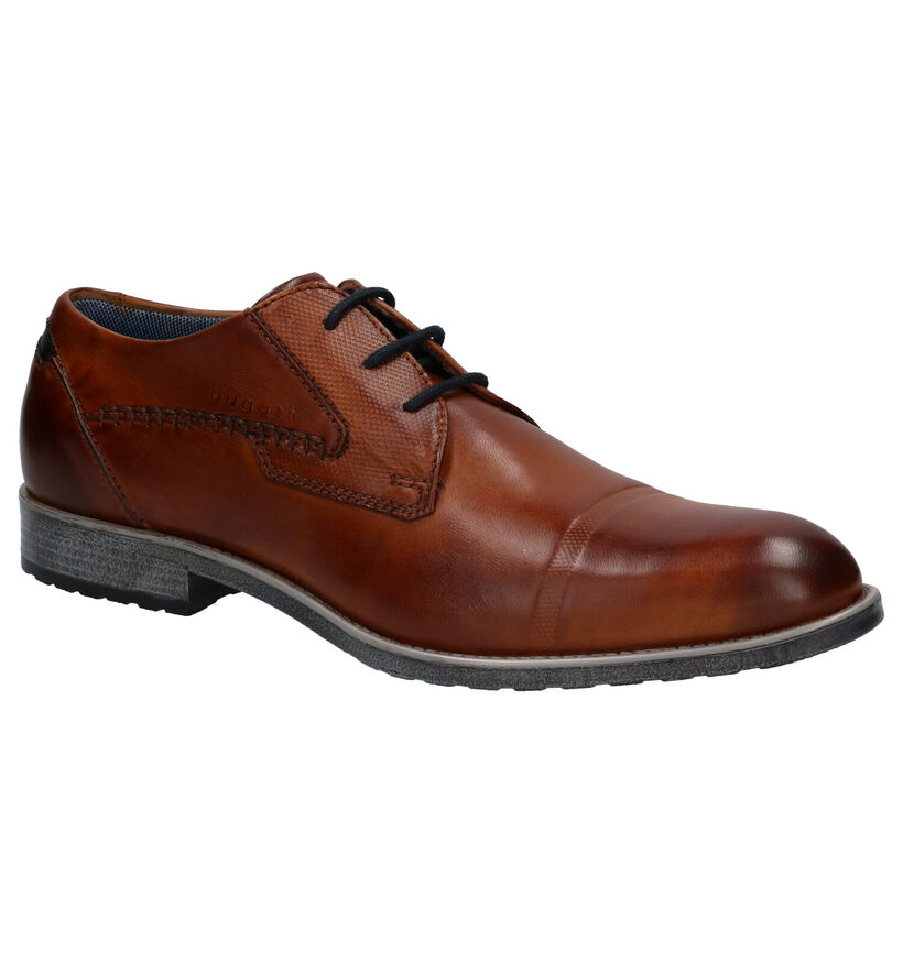 Bugatti Chaussures habillées en Cognac en cuir (266008)