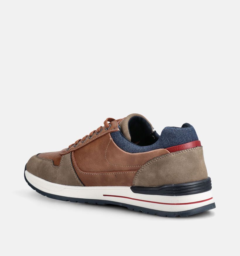 Mustang Cognac Rits-Veterschoenen voor heren (372959) - geschikt voor steunzolen