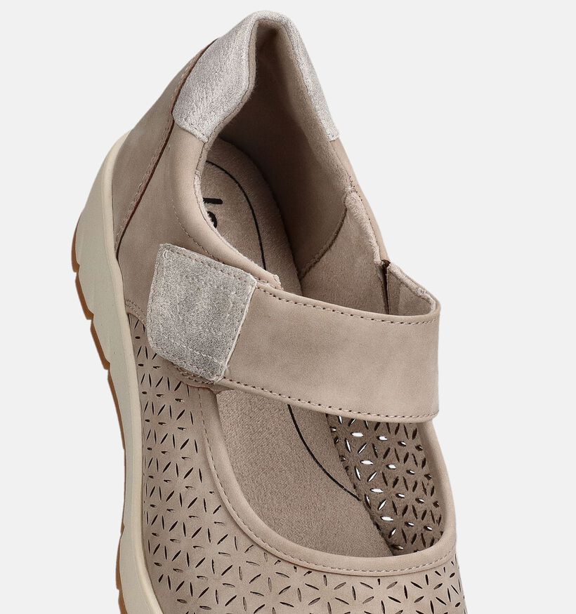 Jana Taupe Comfortschoenen voor dames (367762) - geschikt voor steunzolen