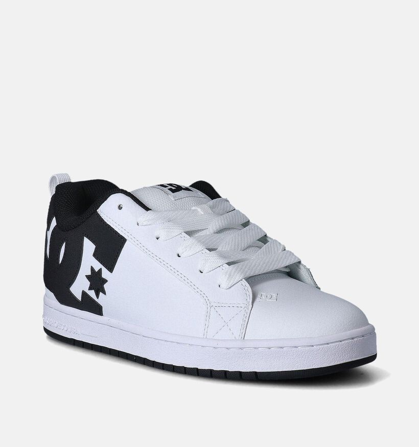 DC Shoes Court Graffik Baskets de skate en Blanc pour hommes (350816) - pour semelles orthopédiques