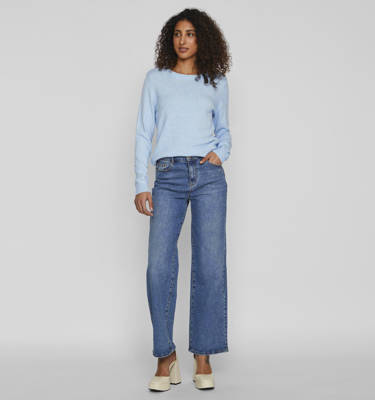 Blauwe pull shop
