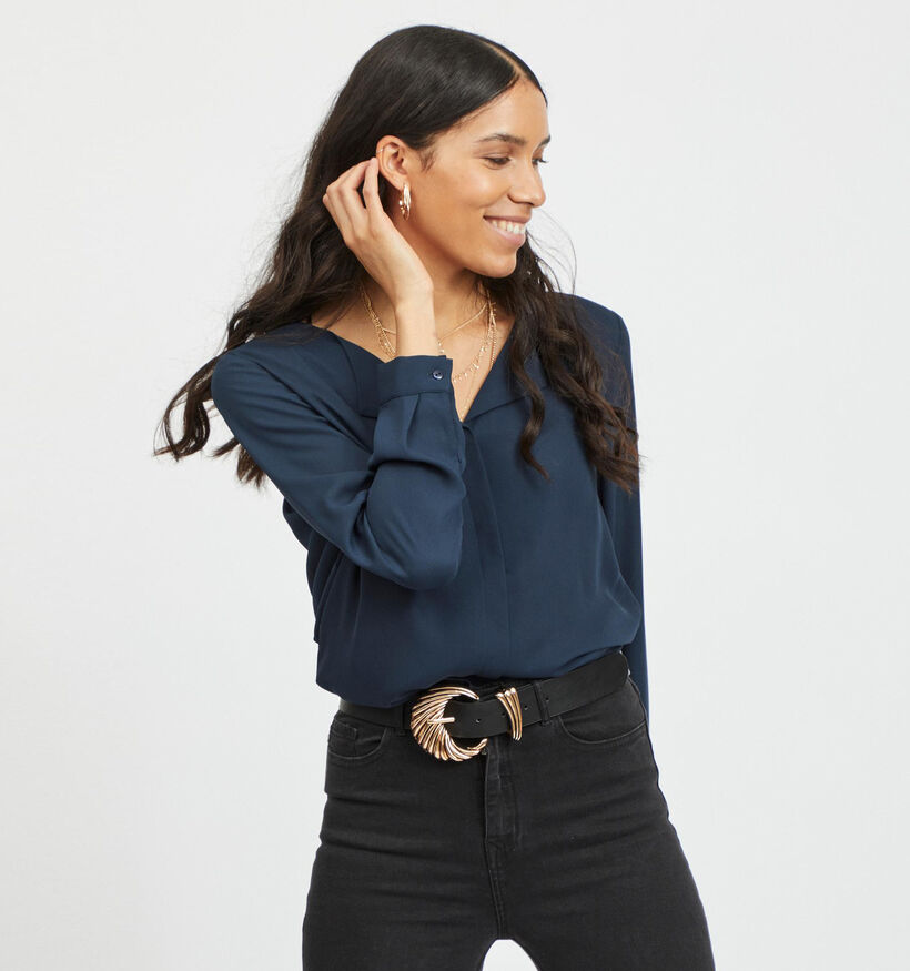 Vila Lucy Blouse en Bleu pour femmes (328854)