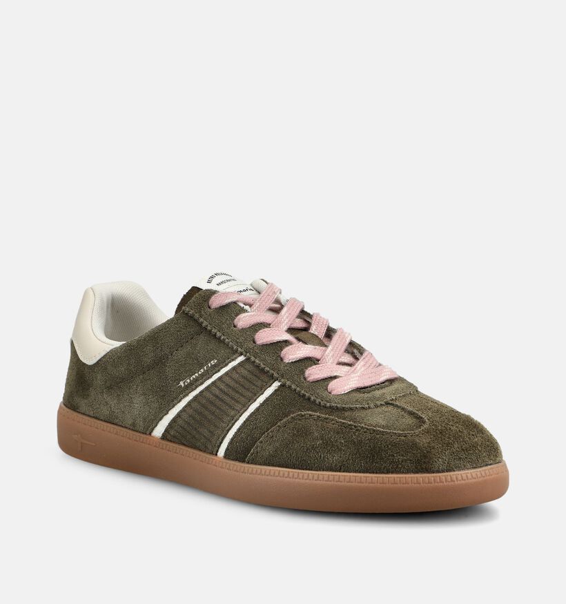 Tamaris Olijfgroene Sneakers voor dames (376664) - geschikt voor steunzolen