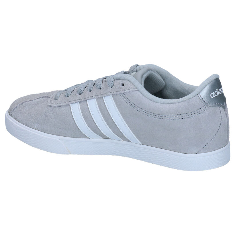 adidas Courtset Baskets en Gris en cuir (276455)