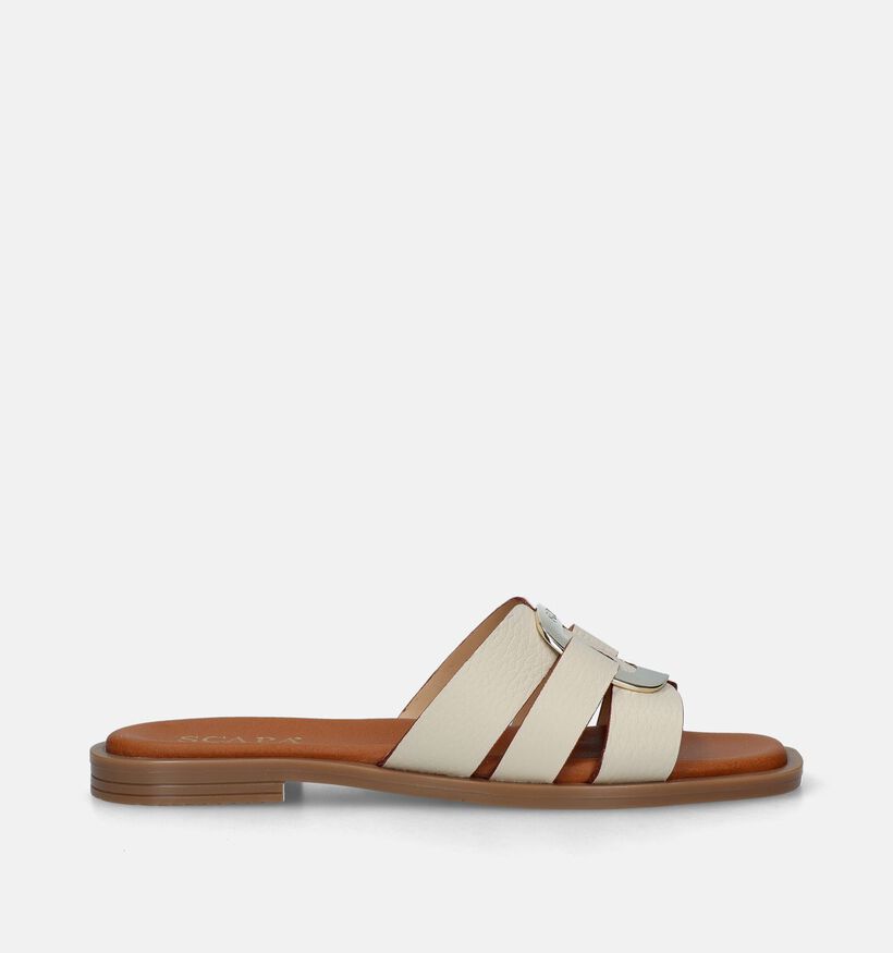 Scapa Nu-pieds plates en Écru pour femmes (338564)