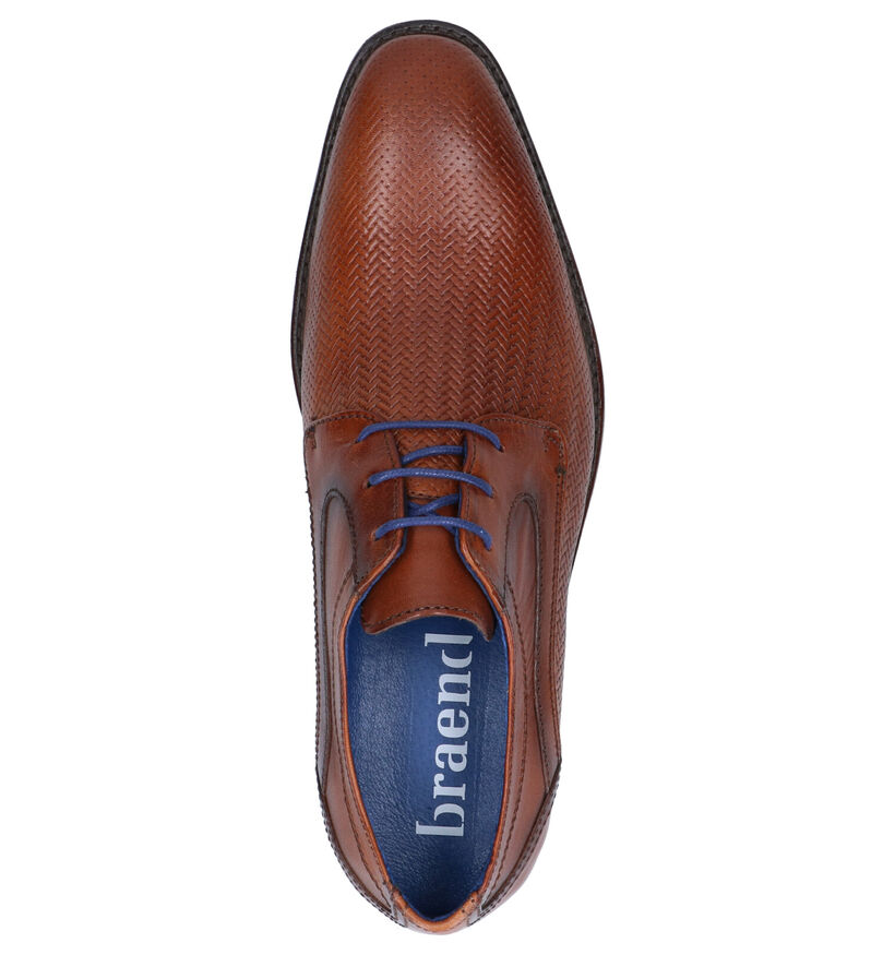 Braend Cognac Veterschoenen in leer (272570)