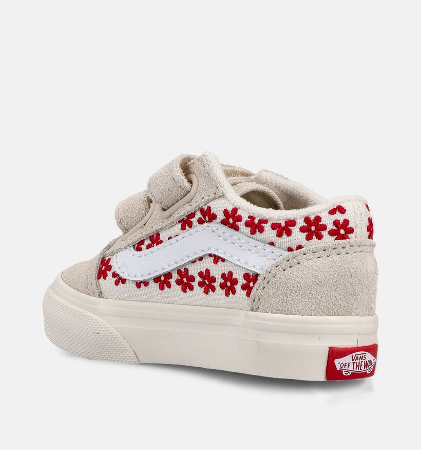 Vans Old Skool Chantilly Floral Baskets en Beige pour filles (368962)