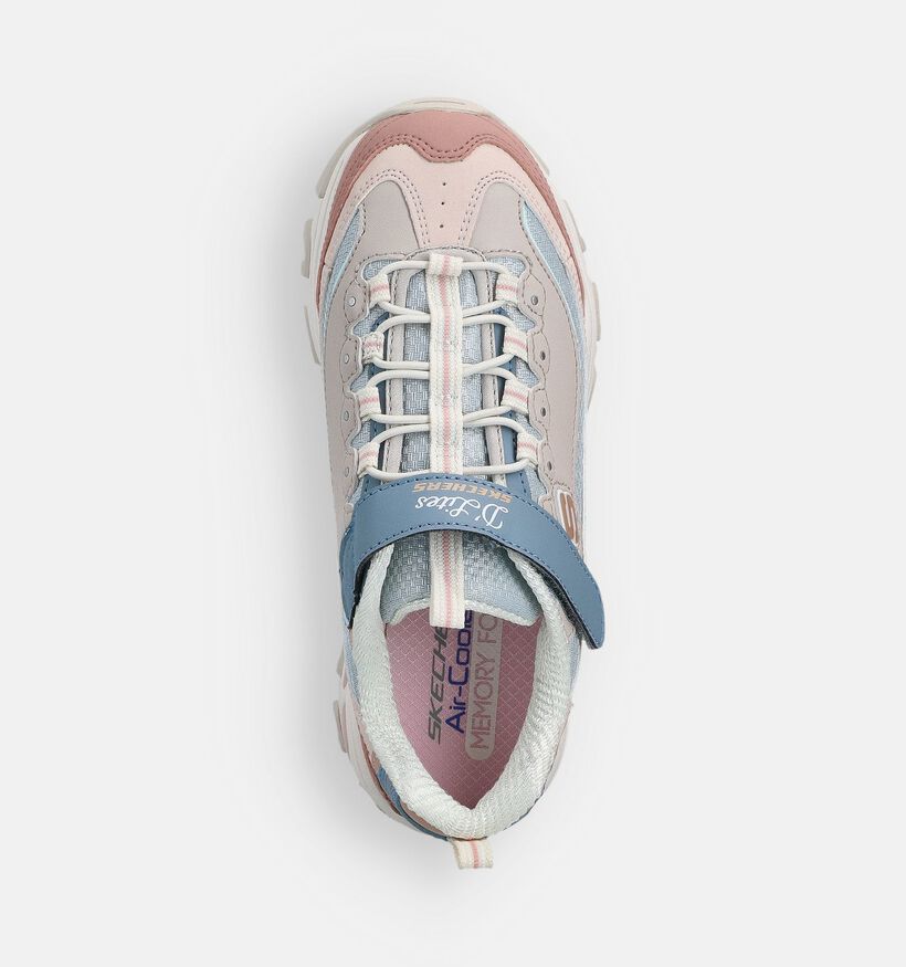 Skechers D'Lites Roze/Blauwe Sneakers voor meisjes (375689) - geschikt voor steunzolen