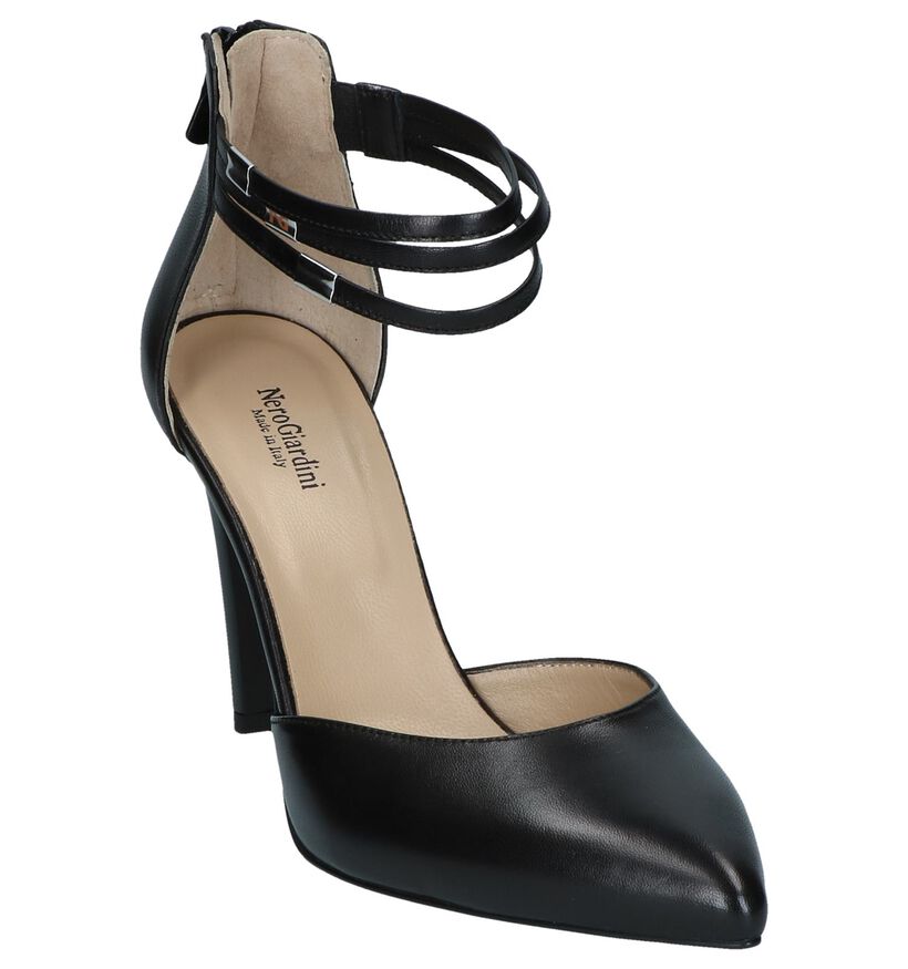 Zwarte Pumps met Bandje NeroGiardini in leer (244455)