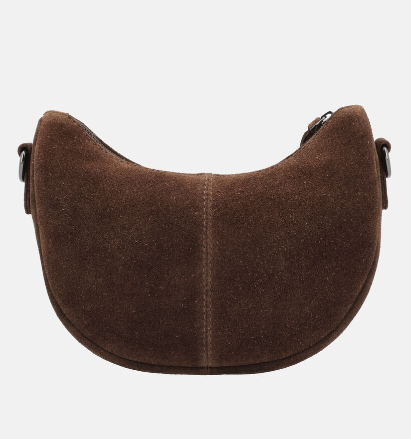 Hide & Stitches Donkerbruine Schoudertas voor dames (374218)