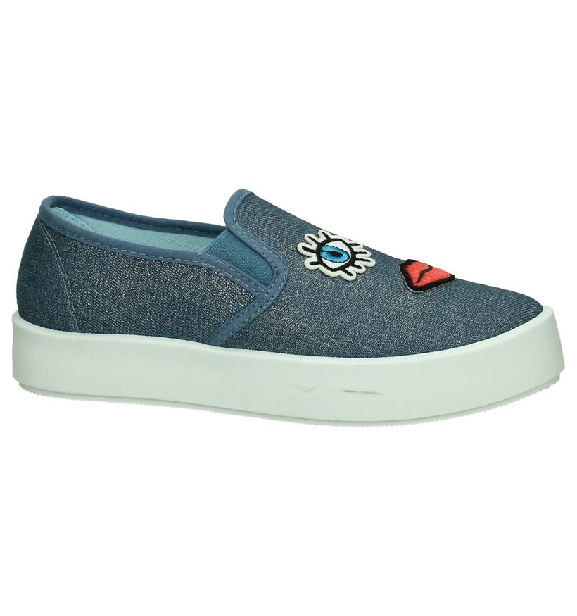 Blink Blauw Slip-on Sneakers in stof (196076)