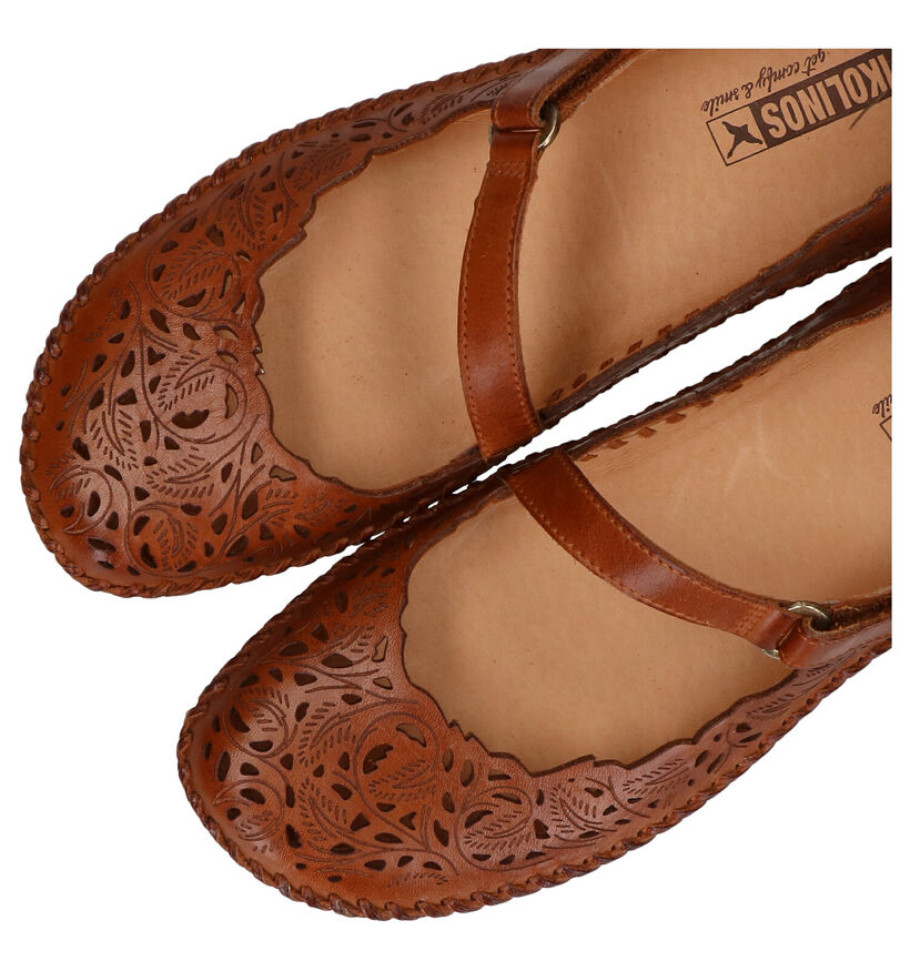 Pikolinos Cognac Ballerina's met Bandje in leer (289270)