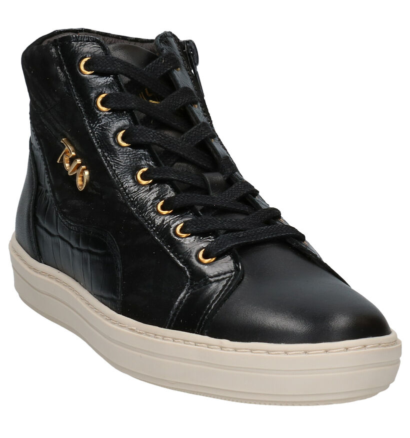 River Woods Eddie Baskets en Noir en cuir (281965)