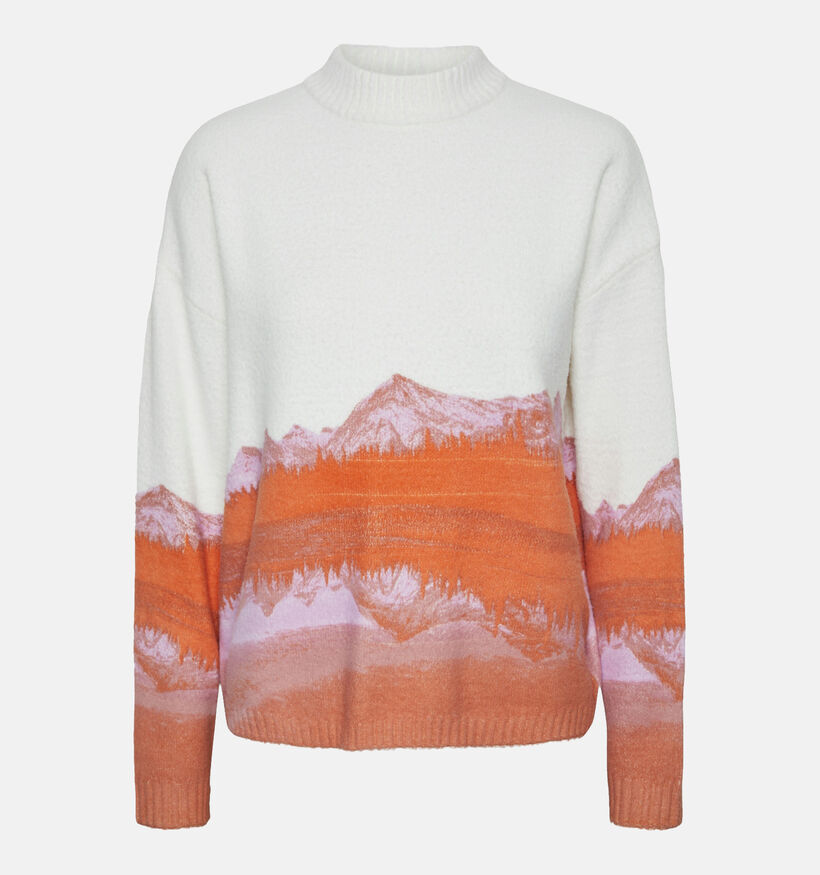 Pieces Nebraska Witte Wollen trui voor dames (359049)
