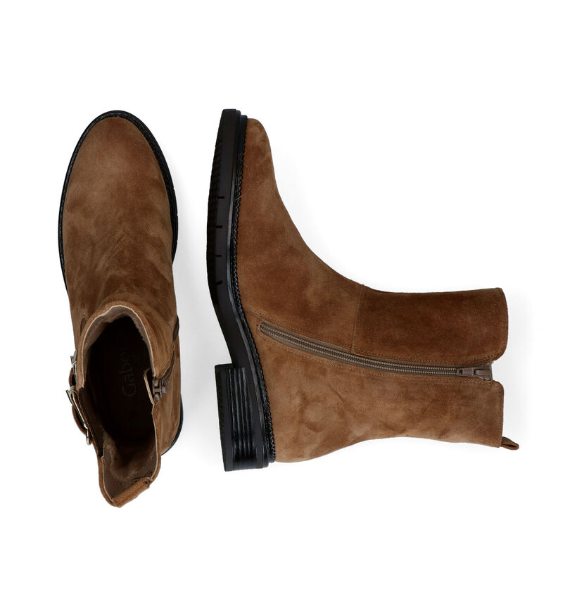 Gabor OptiFit Bottines en Cognac pour femmes (297388) - pour semelles orthopédiques