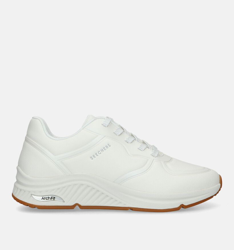 Skechers Arch Fit S-Miles Baskets en Blanc pour femmes (334196) - pour semelles orthopédiques