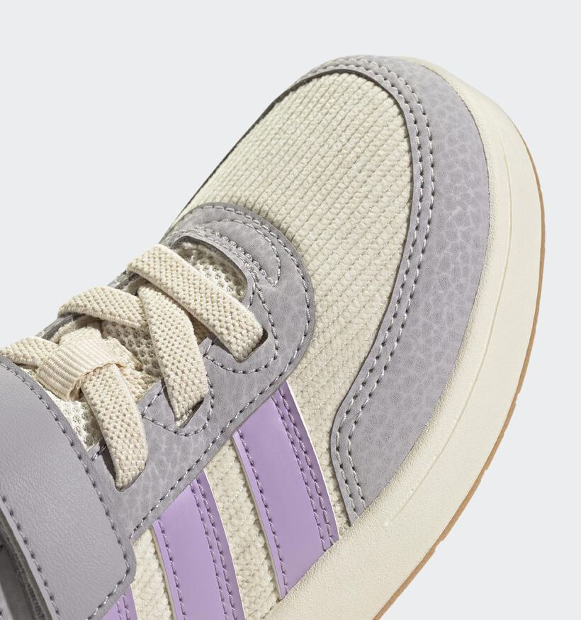 adidas Breakbase Grijze/Paarse Sneakers adidas Breakbase Grijze/Paarse Sneakers voor meisjes (359627) - geschikt voor steunzolen