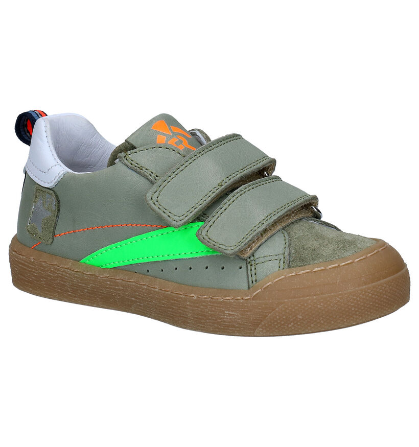 FR by Romagnoli Kaki Velcroschoenen in leer (285417)