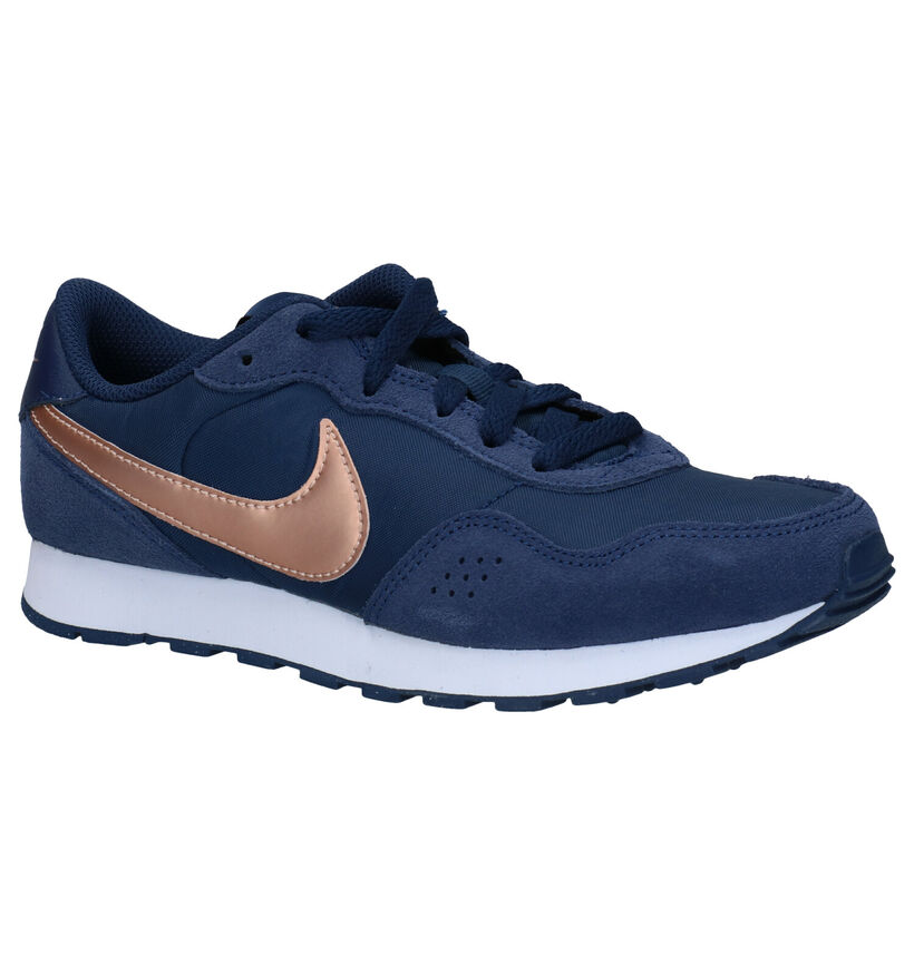 Nike MD Valiant GS Blauwe Sneakers in daim (277530)