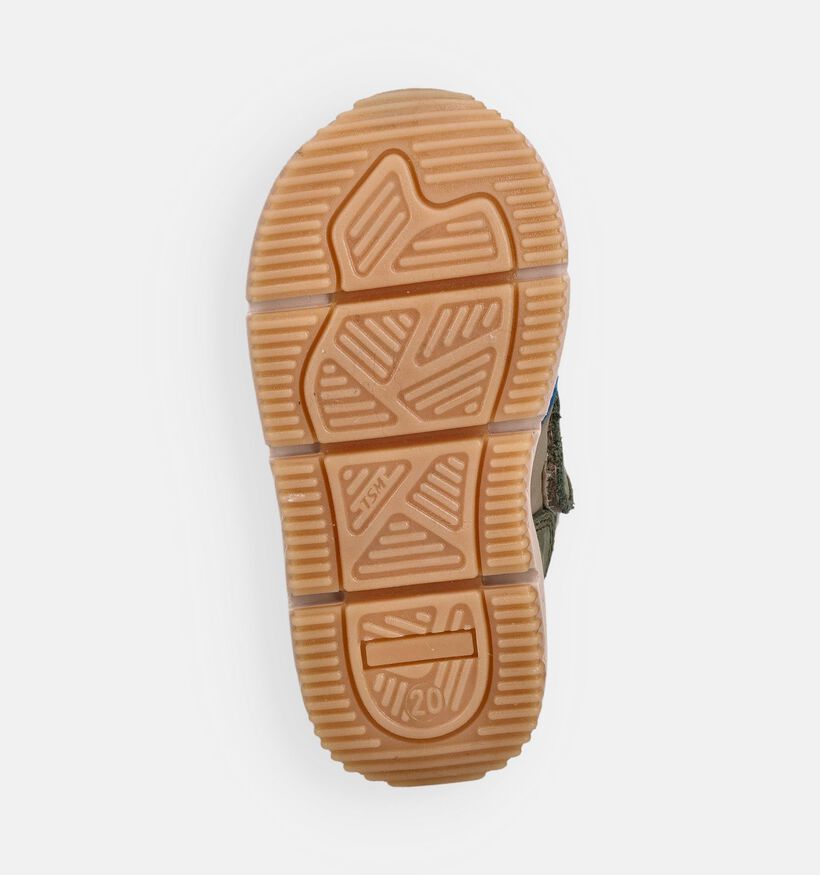 STONES and BONES Coly Baskets Color block en Bleu/Vert pour gar&ccedil;ons (369604) - pour semelles orthop&eacute;diques