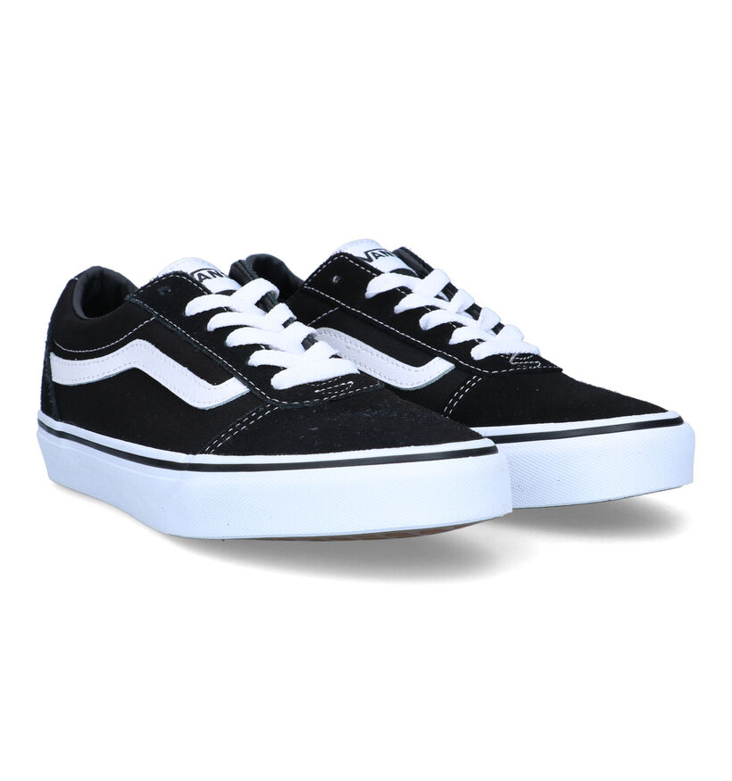 Vans Ward Zwarte Skate Sneakers voor jongens, meisjes (321084)