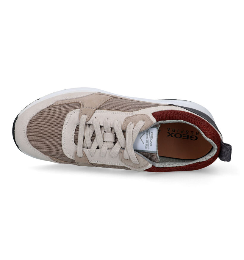 Geox Radente Beige Veterschoenen voor heren (320089) - geschikt voor steunzolen