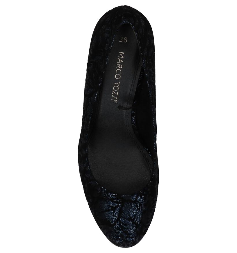 Marco Tozzi Escarpins classique en Bleu foncé en textile (222083)