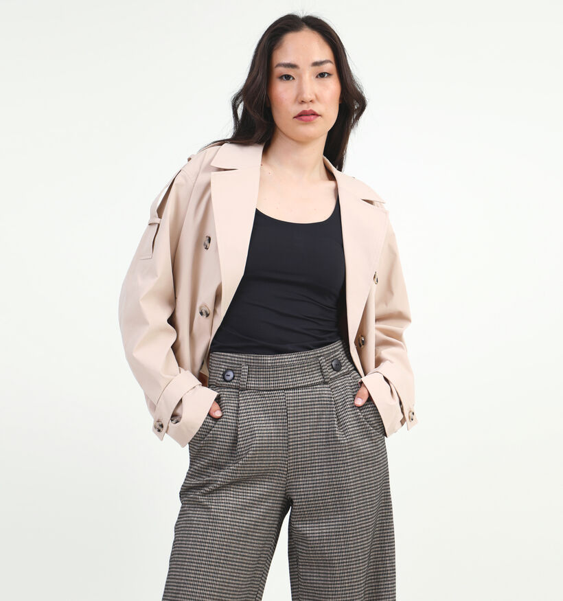 Vila Emelie Manteau court en Beige pour femmes (332108)