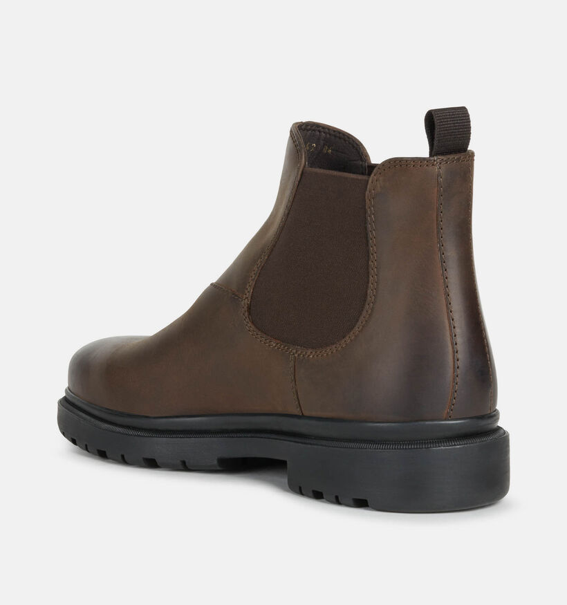Geox Andalo Donkerbruine Boots Chelsea voor heren (376345) - geschikt voor steunzolen